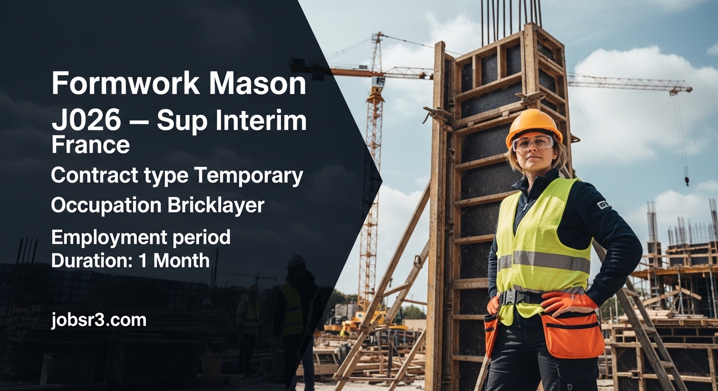 Formwork Mason Jobs 2026 — Sup Interim France