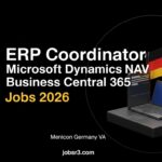 ERP Coordinator Microsoft Dynamics NAV Business Central 365 Jobs 2026 — Menicon Germany